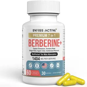 Berberine 7-in-1 Metabolic Support Supplement | Energy, Digestive & Wellness Support | Swiss Activa+ Labs