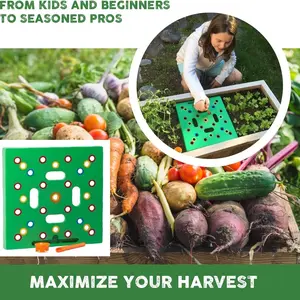Circular/square Vegetable Planting Board, Seed Spacing Tool, Hole Digger, Ideal for Vegetables and Flowers, Gardening Essential