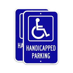 Handicapped Parking Only Metal Sign, Handicapped Parking Identification Sign, Durable Parking Sign, Climate, Fading and Bending Resistant Sign