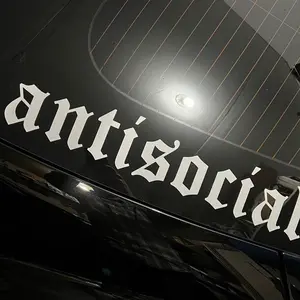 Antisocial Decal - Decal for Cars, Laptop, Vehicle, and Custom.