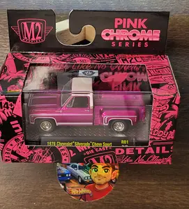 M2 Machines Pink Chrome Series 1976 Chevrolet Silverado Chevy Sport