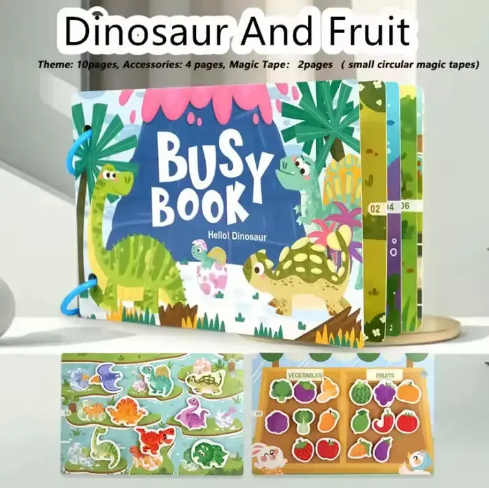 Montessori Felt Busy Book Quiet Book for Toddlers