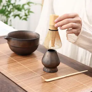 Japanese Style Tea Bowl, 4pcs Tea Making Tool, Tea Ceremony Tool, Tea Making Tool for Home Kitchen, Household Kitchen Products