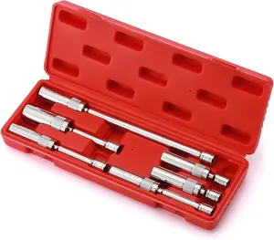 6PCS 3/8-Inch Drive Magnetic Swivel Spark Plug Socket Set, Include 9/16-Inch, 5/8-Inch, 13/16-Inch, 14mm Socket, Length: 4-Inch, 6-Inch