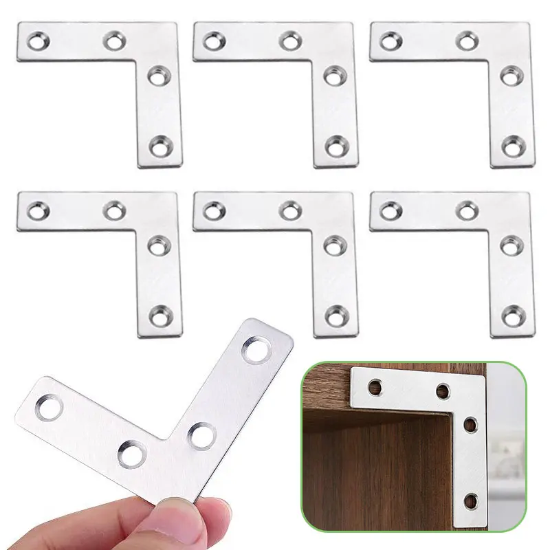 20/30pcs L-shaped 90 degree angle corner brackets, furniture fasteners, suitable for tables, chairs, cabinets, wardrobes