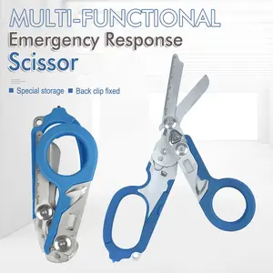 Hawk Folding Scissors Heavy Duty Scissor Portable Pliers Outdoor Security Survival Tool, 420hc Stainless Steel Extendable Pliers, Durable & Compact Design