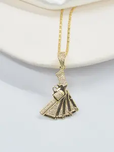 Fashion Hip Hop Poker Gun Zircon Pendant Necklace, Fashion Pendants, Elegant Trendy Style, Unisex Daily Wear Jewelry, Best Gift for Birthday Valentine's Day