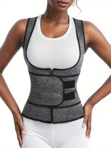 Women's Adjustable Belt Waist Trainer, Neoprene Worked Out Sweat Vest Body Shaper, Sauna Sweat Vest Waist Trainer for Women, Postpartum Girdle Corset, Women's Shapewear, Belly Binder, Zipper, Please Purchase A Size Up