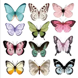 36pcs 3D Butterfly Landscape Decorations, PVC Wall Art Accessories for Home Indoor Walls Windows Garden Wedding Outdoor Decoration