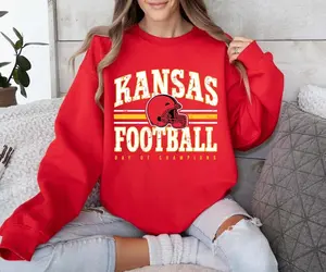 Vintage Kansas City Football Sweatshirt, Trendy Kansas City Fan Shirt, Kansas City Football Crewneck, Game Day Sweater