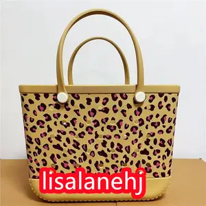 38*32*13 EVA Beach basket bag Travel storage tote Bath bag Swimming bag Yellow washable beach bag for men and women