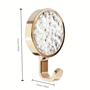 Without drilling the wall for hanging towels and objects Adhesive Wall Hook in Silver and Gold Elegant mexican kitchenware