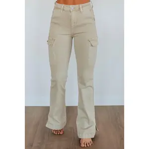 Kayley Risen Cargo Jeans - Sand