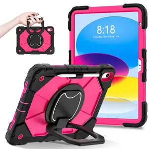 SENYOSON Case for iPad A16 11th/10th Generation 11 inch/10.9 inch (2025/2022) 360° Rotating Stand Pencil Holder Shockproof Cover for Girls Women Tablet Computer Protection Protective Casing