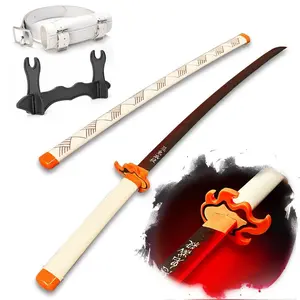 Light Up Demon Slayer Kyojuro Rengoku Sword - 40 inches Plastic Anime cosplay prop Light Up Demon Slayer Kyojuro Rengoku Sword - 40 inches Plastic Anime cosplay prop
