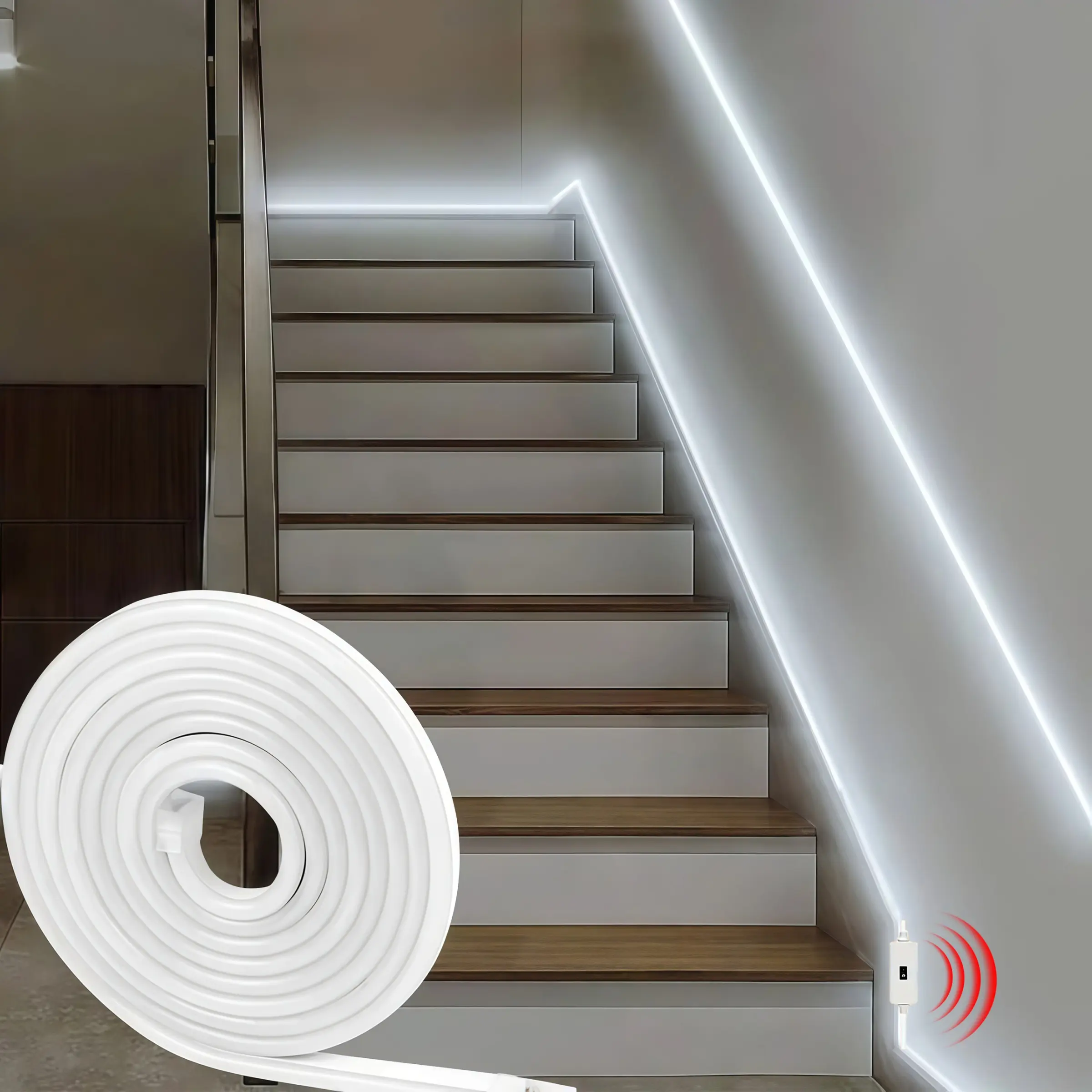 USB Decorative Led Neon Lights Strip with Motion Sensor, Waterproof Led Light Design for DIY Home and Wall Decor, Versatile Lighting for Kitchen Bathroom and More