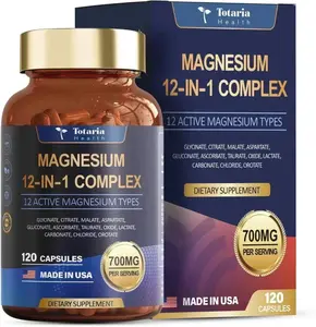 Magnesium 12 in 1 Complex 700mg - Glycinate Citrate Malate Taurate Daily Support