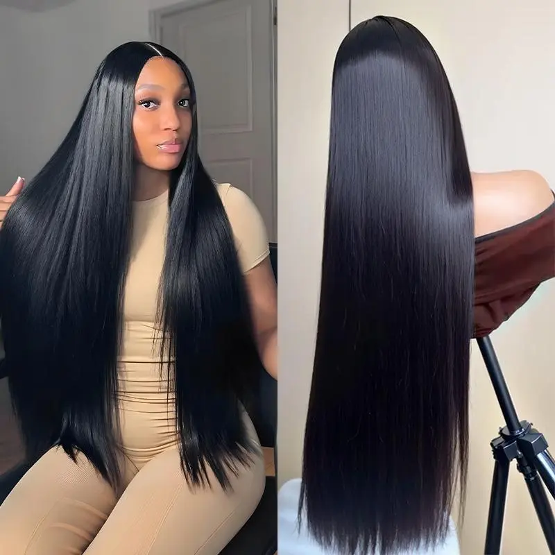 Noble 30-Inch Silky Straight Synthetic Lace Front Wig, Heat Resistant Fiber, Pre-Plucked Hairline with Baby Hair, Glueless Design for Beginners, Synthetic Wig, 30 Inch Wig,summervibes
