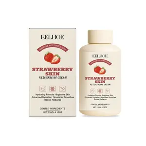 Strawberry moisturizing cream, gentle hydration, cares for dry and rough skin, smooth touch for daily body care.