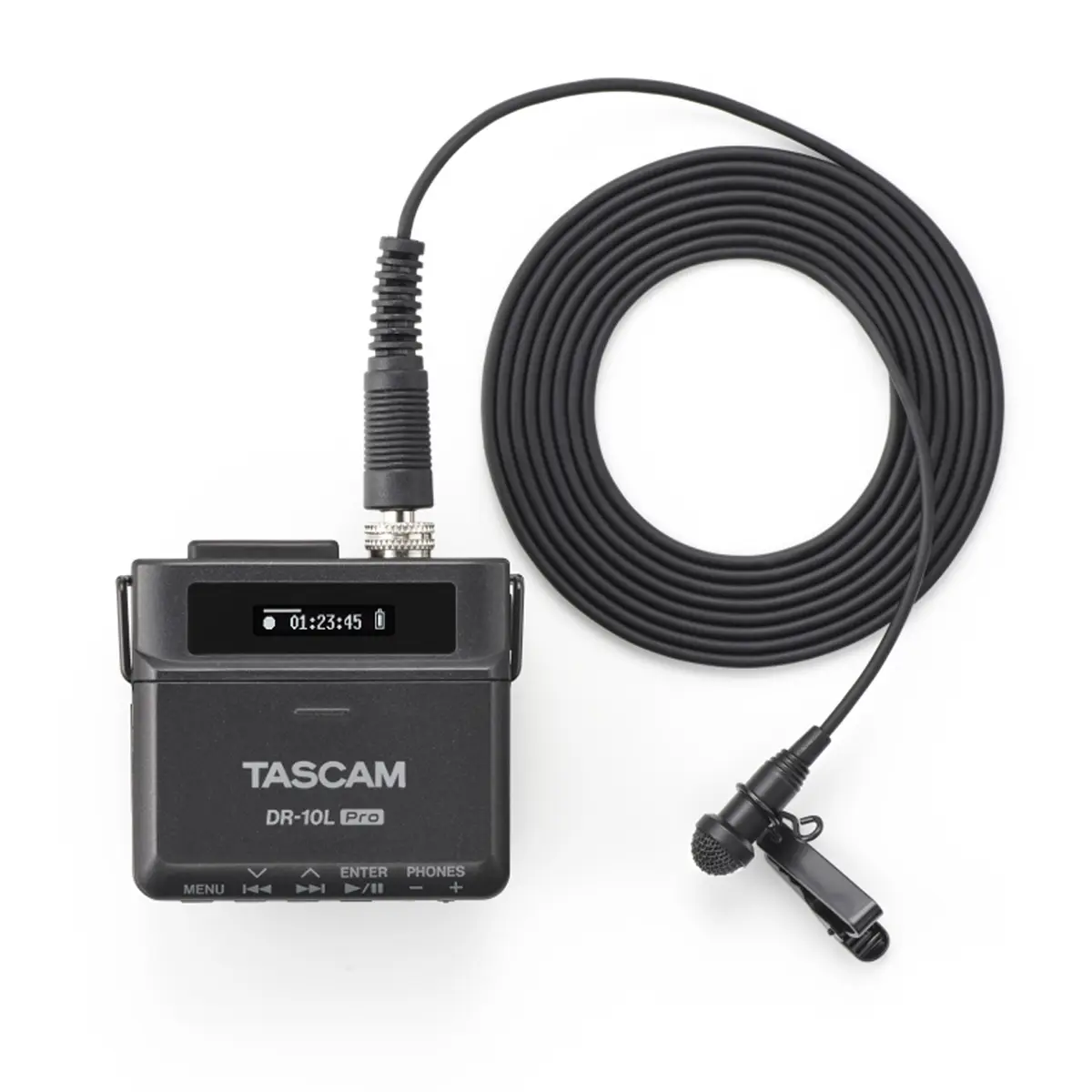 Tascam DR-10L Pro 32-Bit Float Portable Digital Audio Recorder with Lavalier Microphone, Black