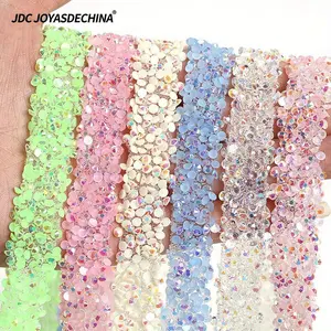 6pcs Resin Artificial Diamond Tape Sparkling Clipping Self-Adhesive Artificial Crystal Strips Suitable for DIY Clothing Jewelry Clipping Book Packaging Gift