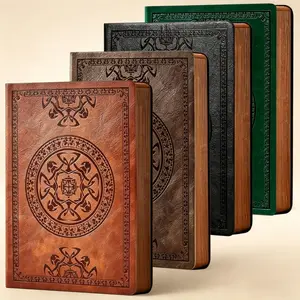 CAGIE 4 Pack A5 Softcover Lined Journal for Bible Study travelers Vintage Hand Stitched Notebook for Spiritual Grimoire Style Writing Gift for Mom Dad Mother’s Day Father’s Day