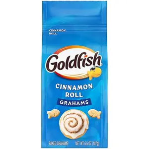 Goldfish Grahams Cinnamon Roll Baked Snacks Crackers, 6.6 Oz Bag