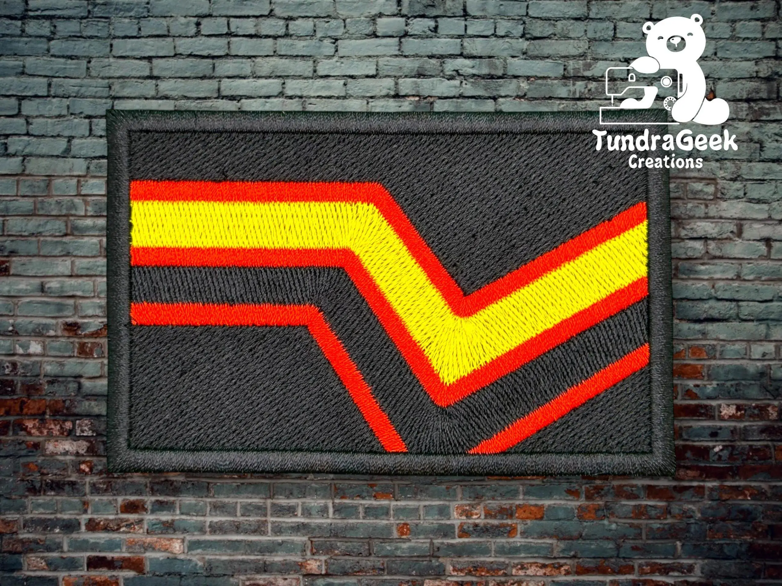 Rubber Pride Flag 4in Rectangular Sew-On Patch