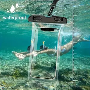 Waterproof Phone Case, Clear Touch-Screen Compatible Dry Pouch, Universal Waterproof Phone Holder for iPhone, Samsung & All Smartphones, Swimming, with Neck Lanyard, Swimming Accessories