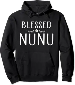 Blessed NUNU Cute Floral Mom Grandma Xmas / Mothers Day Pullover Hoodie - Jamespatric Shop 72B093L6912T