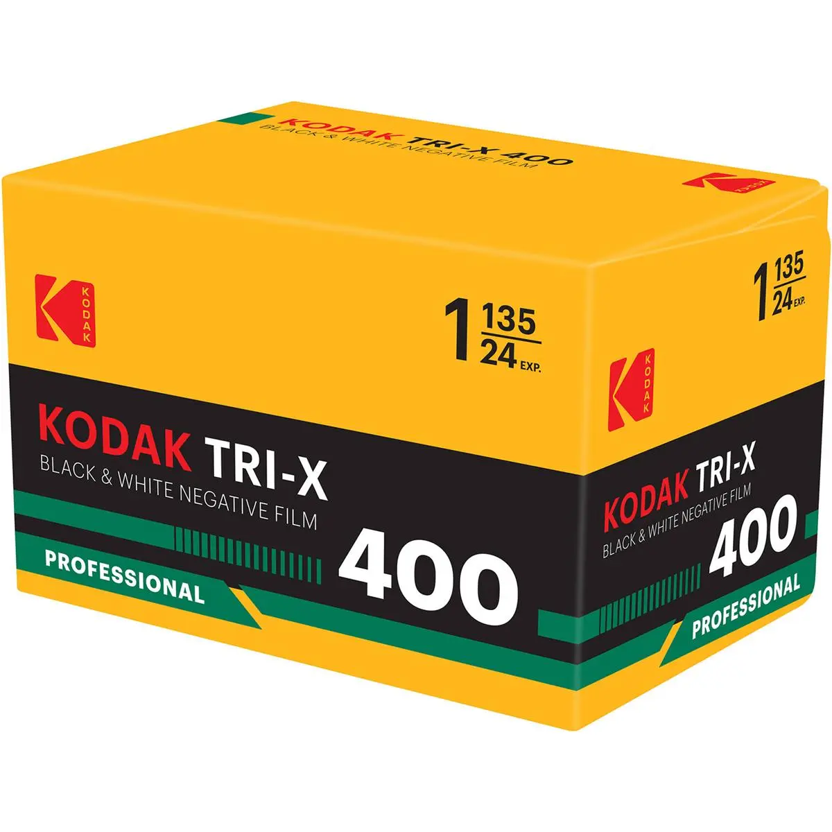 Kodak Professional Tri-X 400 Black and White 135 Negative Roll Film, 24 Exposures, Retro Packaging