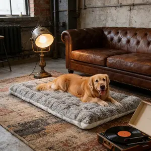 Labrador Retriever Orthopedic Dog Bed, Extra Large Size Fits Big Breeds, High Elastic Support Mattress, Non-Slip Waterproof Base, Washable Cover