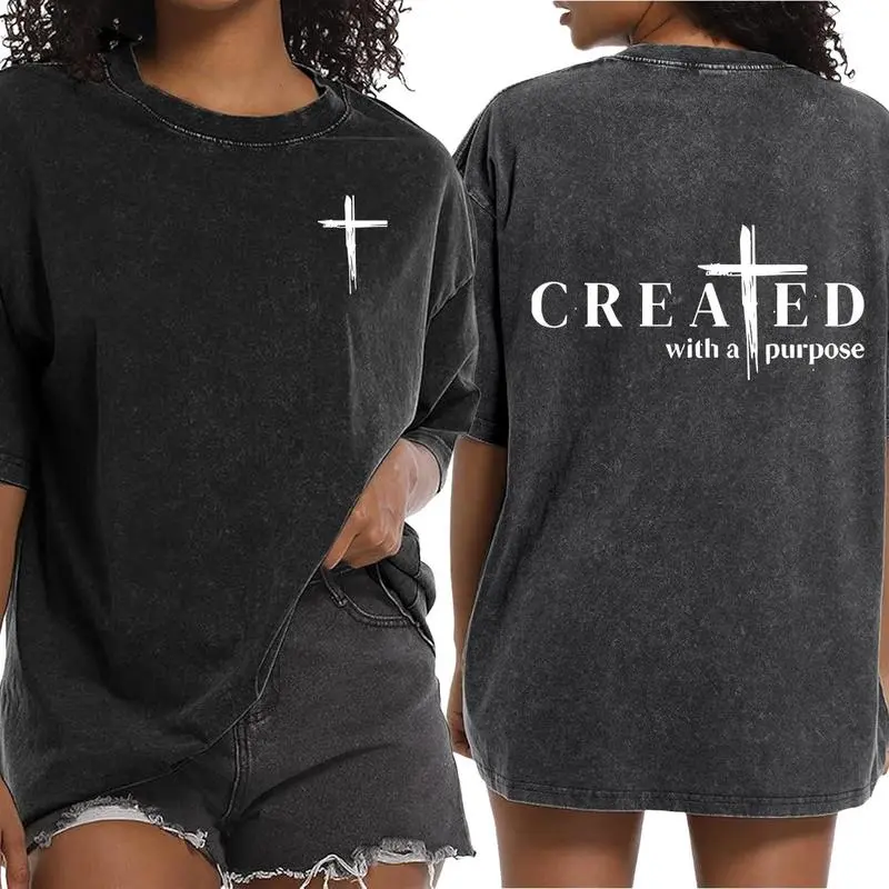 Print Oversized Cotton Solid Drop Shoulder T-Shirts for  Vintage Streetwear Basic Tees Baggy Hip Hop Unisex Tops Acid Wash T shirt Unisex