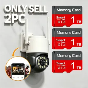 2 Pack Durable SD Memory Card for Car Audio & Mobile Phones, 1TB MicroSDXC Card for Dash Cams, Micro TF SD Cards for Surveillance Cameras, Micro SD Card for PC, SD Card with Adapter for Secure Data Storage