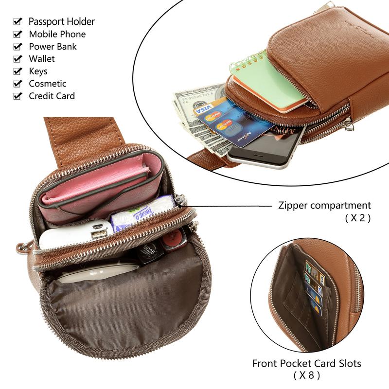 INICAT RFID Blocking Anti-Theft  Small Crossbody Sling Bags  Chest bag for Women and Men