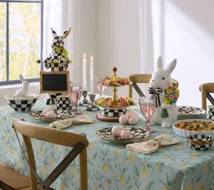 MacKenzie Childs Calico Bunny Cookie Jar