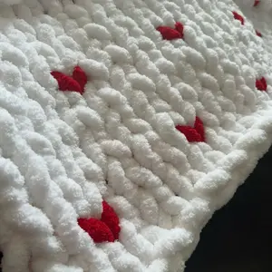 Cupids Cozy Chunky Knit Blanket