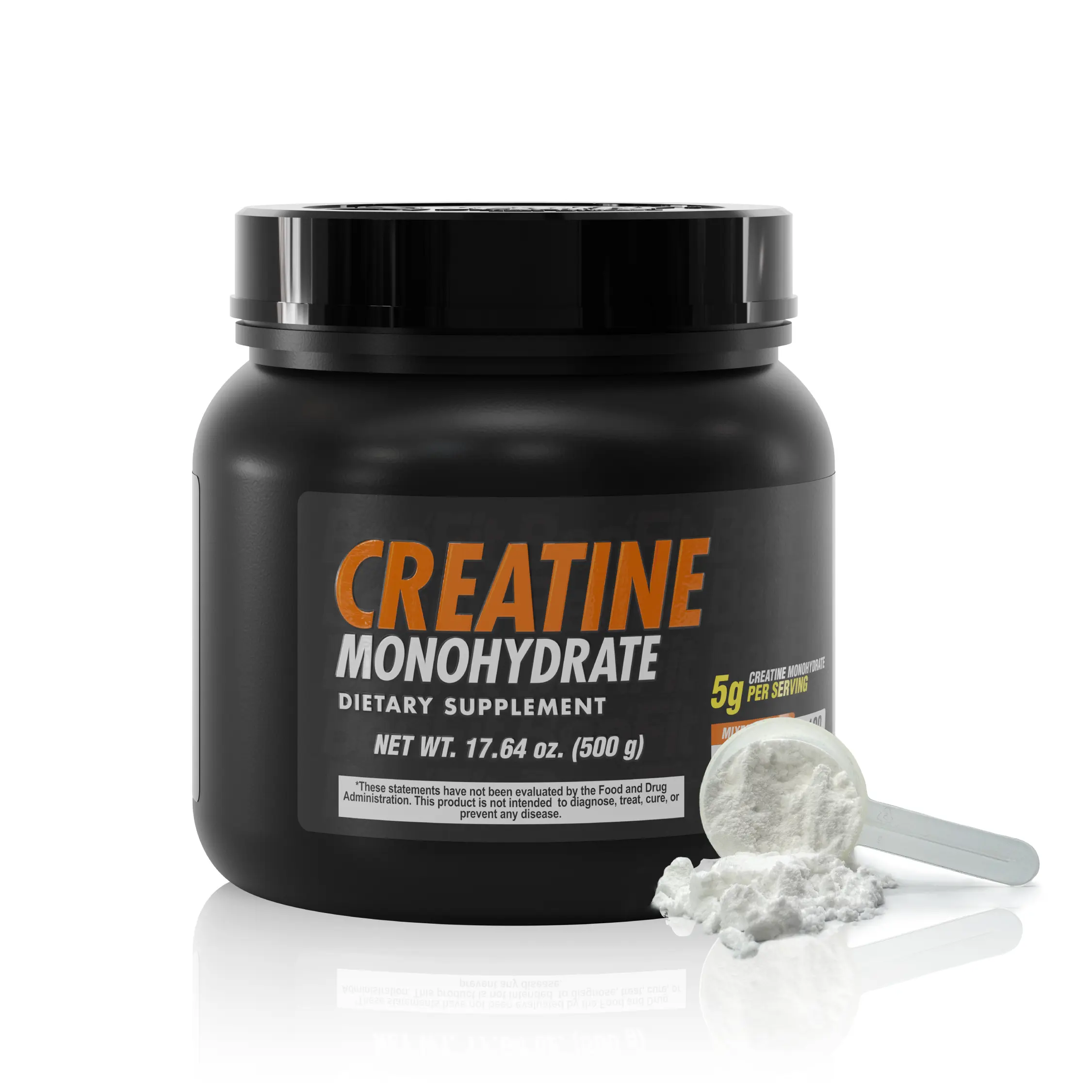 BENFIT Creatine Monohydrate Powder - Pure Unflavored Sugar-Free Adult Dietary Supplement, 5g/Serving, Fitness & Muscle Support, High Dose Vitamin, Nutrition & Body Health Boost, Prop 65 Safe, Mixable Pre-Workout
