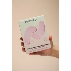 [RUBY VIBE CO] HydraGlow Hydrogel Eye Mask Hydrating & Radiance Under-Eye Masks 12 Pairs Gold Pink Light Green Gel Daily Refresh