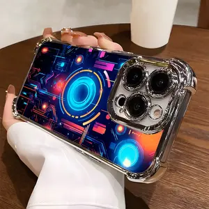 Cyberpunk Technology Circuit Phone Case Compatible with iPhone 17 16 15 14 13 12 11 PRO MAX PLUS, AIR and iPhone X XS MAX, Fashionable Shockproof Durable Anti-drop Premium Full Edge Protection, Shockproof Protection, Fashionable Phone Case