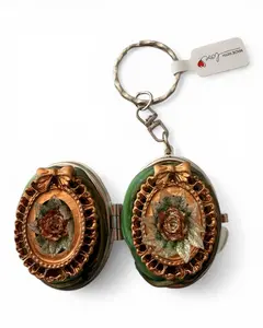 Handmade Decoden Locket Keychain – Custom Keepsake Edition