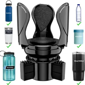 Car Cup Holder Expander, Cup Holder Extender Adapter with Expandable Arm and Adjustable Base, Compatible For Yeti Ramblers 14-64oz, Hydro Flasks 18-64oz, Most Coffee Mugs, Bottles & Cups