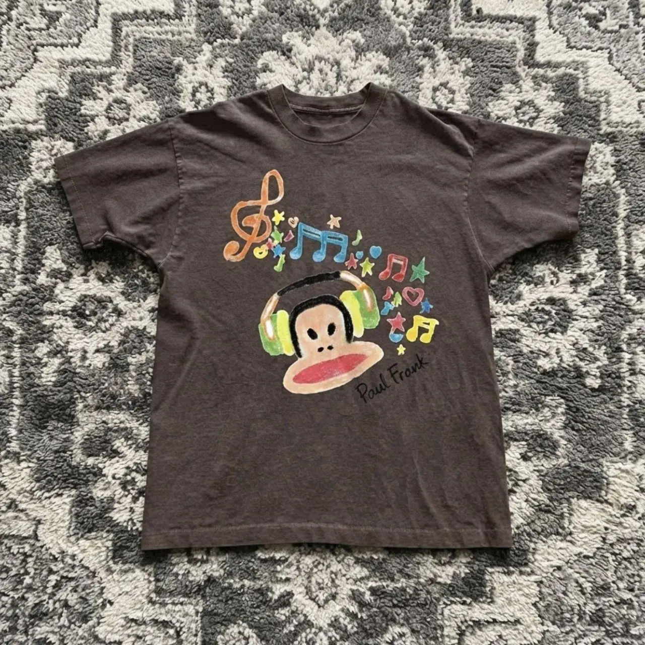 Vintage Paul Frank Julius The Monkey Music Y2k Clothing Tshirt & Baby Tee, Streetwear