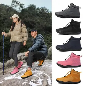 Winter Hike Barefoot Boots Womens Mens,Minimalist Warm Zero Drop Snow Boot Slip On Barefoot Footwear Men Wide hike barefoot shoes women