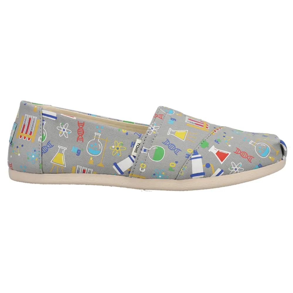 TOMS Womens Alpargata Slip On Flats Casual - Grey