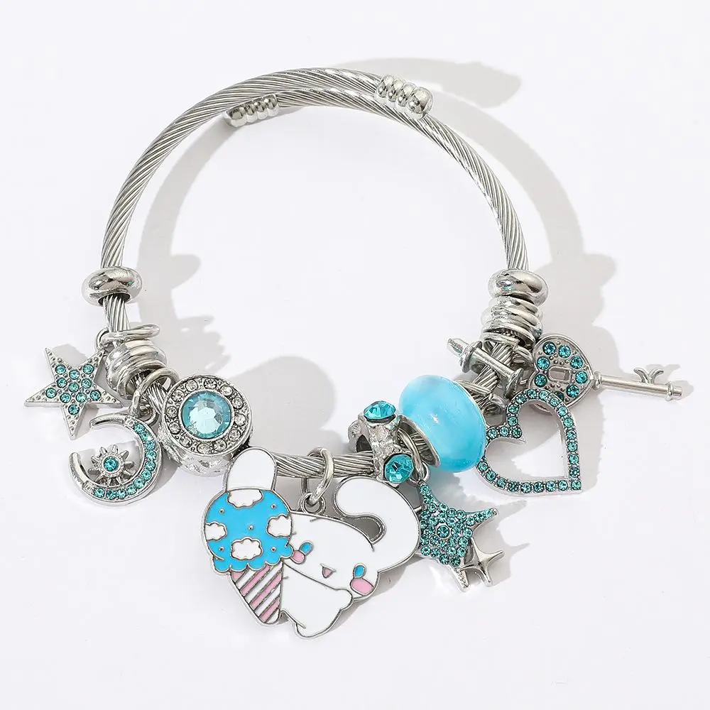 Sanrio Cinnamoroll Cinnamon Dog Beaded Bracelet Kawaii Adjustable Cute Wrist Jewelry for Girls & Teens