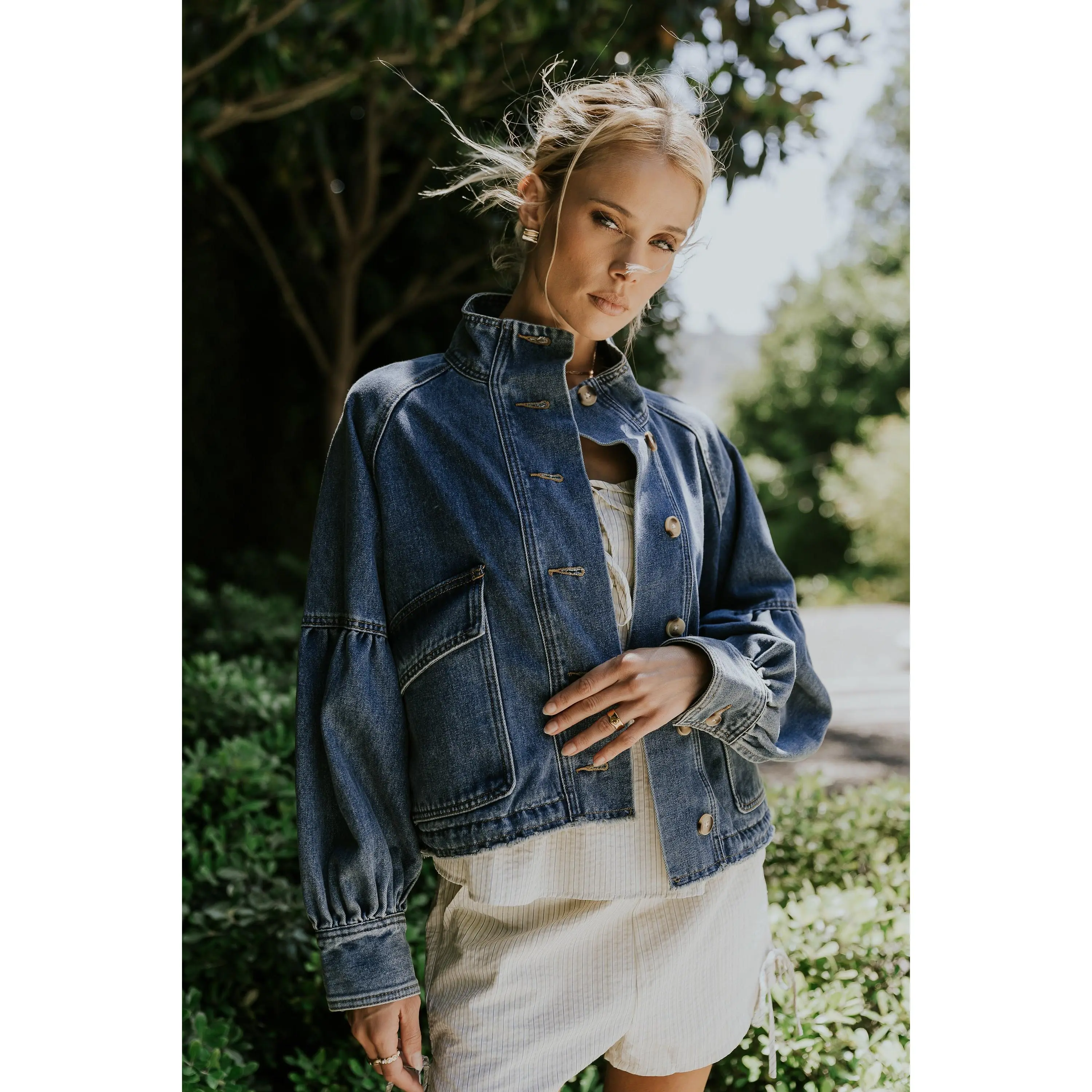 Sasha Denim Jacket in Medium Wash
