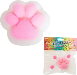 Cat Paw Squeeze Toys,Cute Kawaii Squishies,Fur Ball,Jelly Kitty Paw Squishy