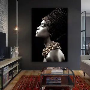 Ethnic Girl Unframed  Wall Art, African Woman Print Art, African Girl Art Printing, Black Woman