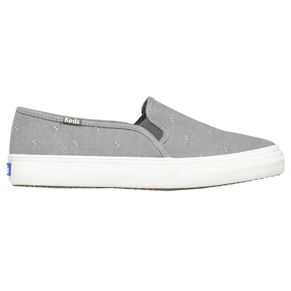 Keds Womens Double Decker Dobby Jacquard Slip On Sneakers Shoes Casual - Grey Keds Womens Double Decker Dobby Jacquard Slip On Sneakers Shoes Casual - Grey